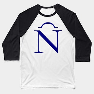 Capital letter eñe in Ibarra Real (small, blue) Baseball T-Shirt